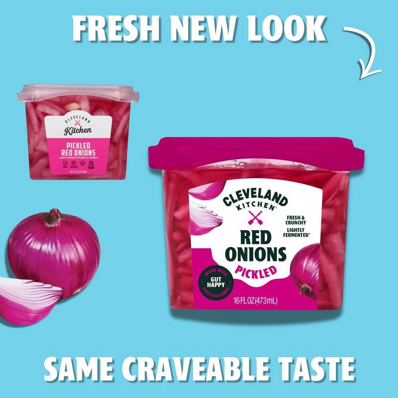 slide 5 of 5, Cleveland Kitchen Pickled Red Onions - 16 fl oz, 16 fl oz