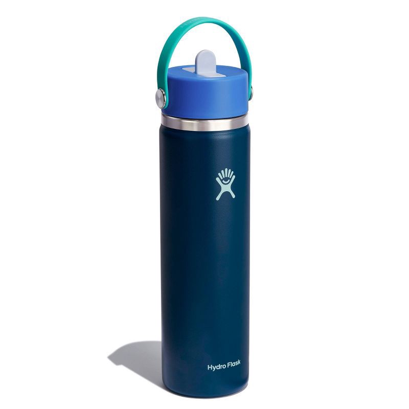 slide 2 of 3, Hydro Flask 24oz Wide Mouth Flex Straw Water Bottle Winter Night: Vacuum-Insulated, Dishwasher-Safe, Leakproof, 24 oz
