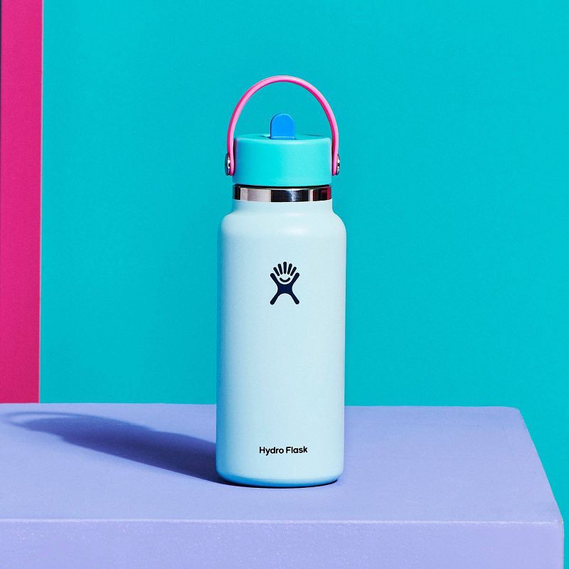 slide 3 of 4, Hydro Flask 32oz Wide Mouth Flex Straw Water Bottle Polar : Vacuum-Insulated, Leakproof, Dishwasher-Safe, 32 oz