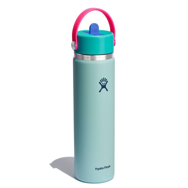 slide 2 of 3, Hydro Flask 24oz Wide Mouth Flex Straw Water Bottle Polar Plunge: Vacuum-Insulated, Leakproof, Dishwasher-Safe, 24 oz