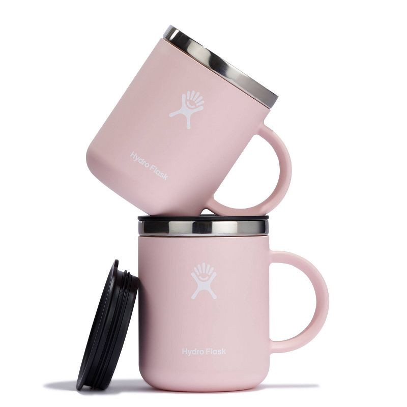 slide 3 of 7, Hydro Flask 2pc Coffee Mug Set Trillium: 12oz Vacuum-Insulated Stainless Steel Travel Mugs with Lids, Pink, 2 ct; 12 oz