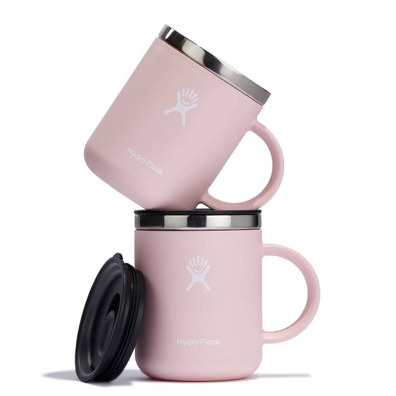 slide 4 of 7, Hydro Flask 2pc Coffee Mug Set Trillium: 12oz Vacuum-Insulated Stainless Steel Travel Mugs with Lids, Pink, 2 ct; 12 oz