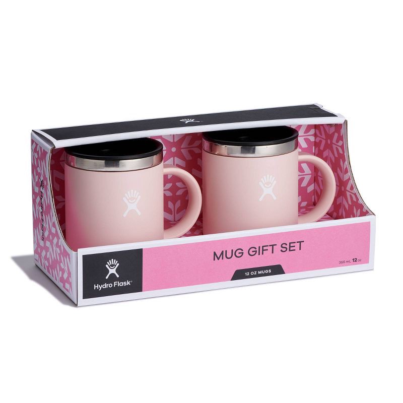 slide 7 of 7, Hydro Flask 2pc Coffee Mug Set Trillium: 12oz Vacuum-Insulated Stainless Steel Travel Mugs with Lids, Pink, 2 ct; 12 oz