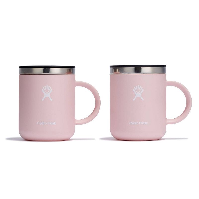 slide 1 of 7, Hydro Flask 2pc Coffee Mug Set Trillium: 12oz Vacuum-Insulated Stainless Steel Travel Mugs with Lids, Pink, 2 ct; 12 oz