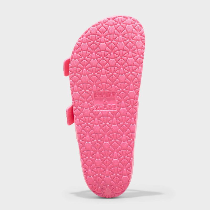 slide 4 of 4, Women's Neida Eva Two Band Footbed Sandals - Shade & Shore™ Pink 8: Slip On, Contoured Footbed, 1 ct