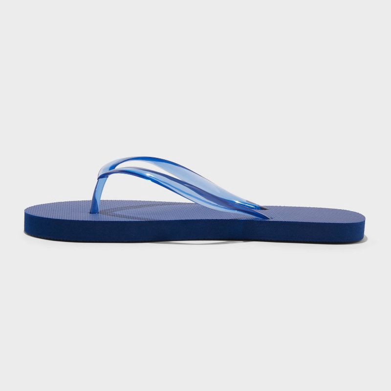 slide 2 of 4, Women's Sydney Thong Flip Flop Sandals - Shade & Shore™ Navy Blue 9: Slip-On, Open Toe, Non-Marking Outsole, 1 ct