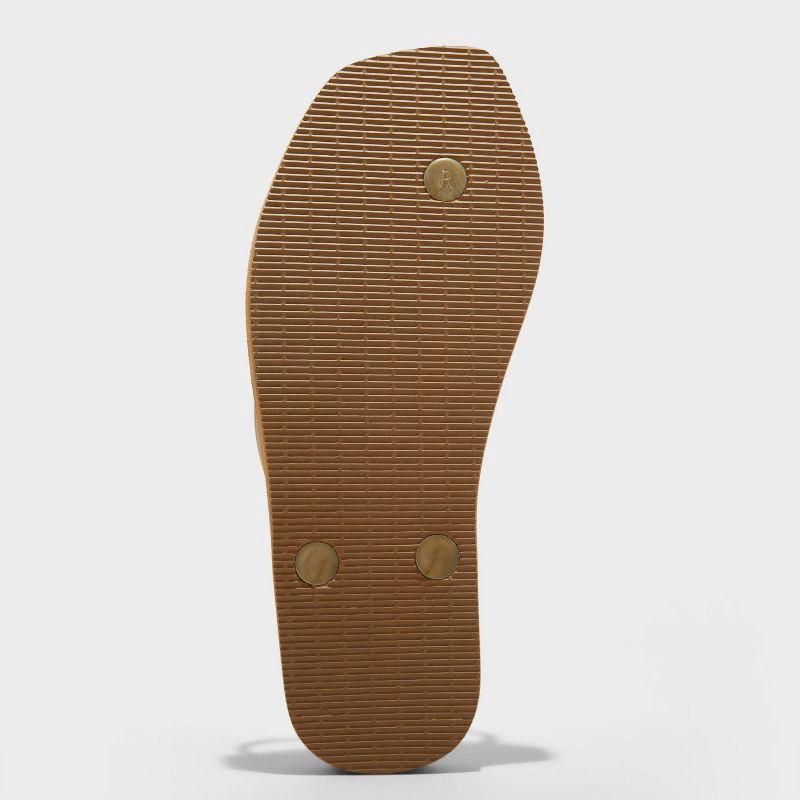 slide 4 of 4, Women's Square Toe Thong Flip Flop Sandals - Shade & Shore™ Palmer Copper 8: Slip-On, Non-Marking Outsole, PVC Upper, 1 ct