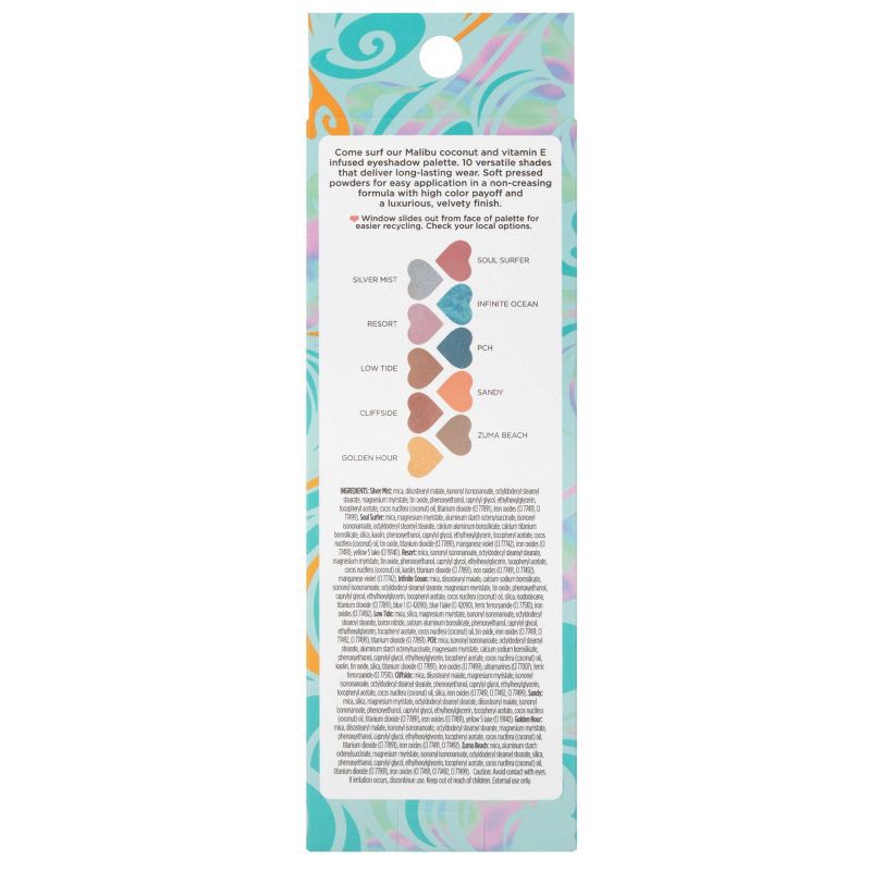 slide 9 of 9, Pacifica Malibu Eye Shadows Palette - 0.2oz, 0.2 oz