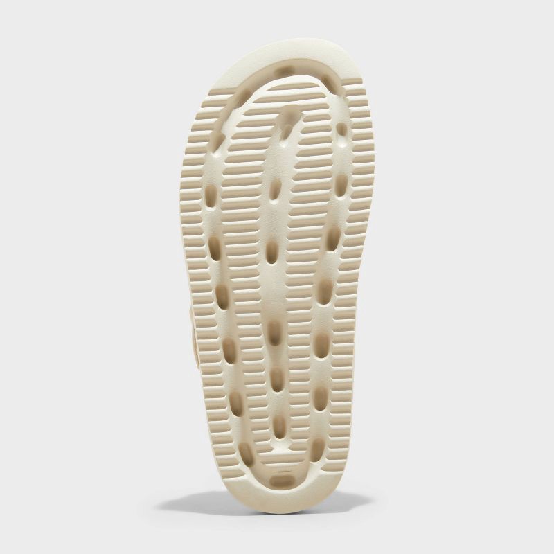 slide 4 of 4, Women's Maysen Footbed Sandals - Wild Fable™ Off-White 8: Slip On, Contoured, Open Toe, 1 ct