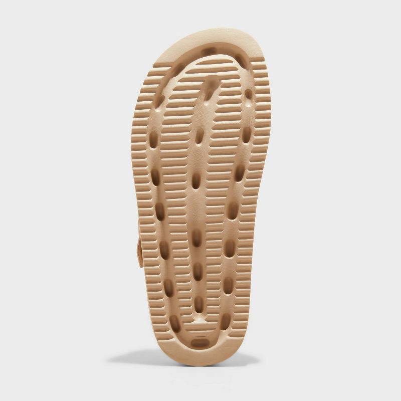 slide 4 of 4, Women's Maysen Footbed Sandals - Wild Fable™ Taupe 8: Slip-On, Contoured, 1 ct