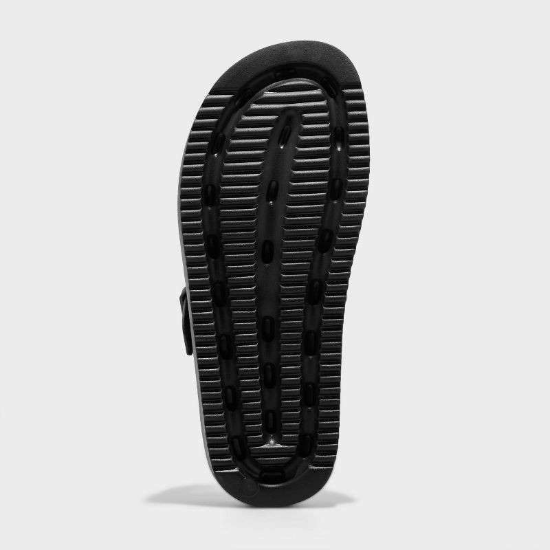 slide 4 of 4, Women's Maysen Footbed Sandals - Wild Fable™ Black 8: Slip-On, Contoured Footbed, Open Toe, 1 ct