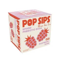 Pop Sips Raspberry Rose Hard Soda - 4pk/7.5 fl oz Cans