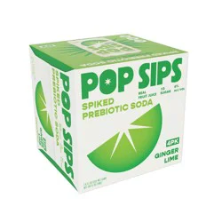 Pop Sips Ginger Lime Hard Pop - 4pk/7.5 fl oz Cans