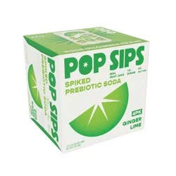 Pop Sips Ginger Lime Hard Pop - 4pk/7.5 fl oz Cans