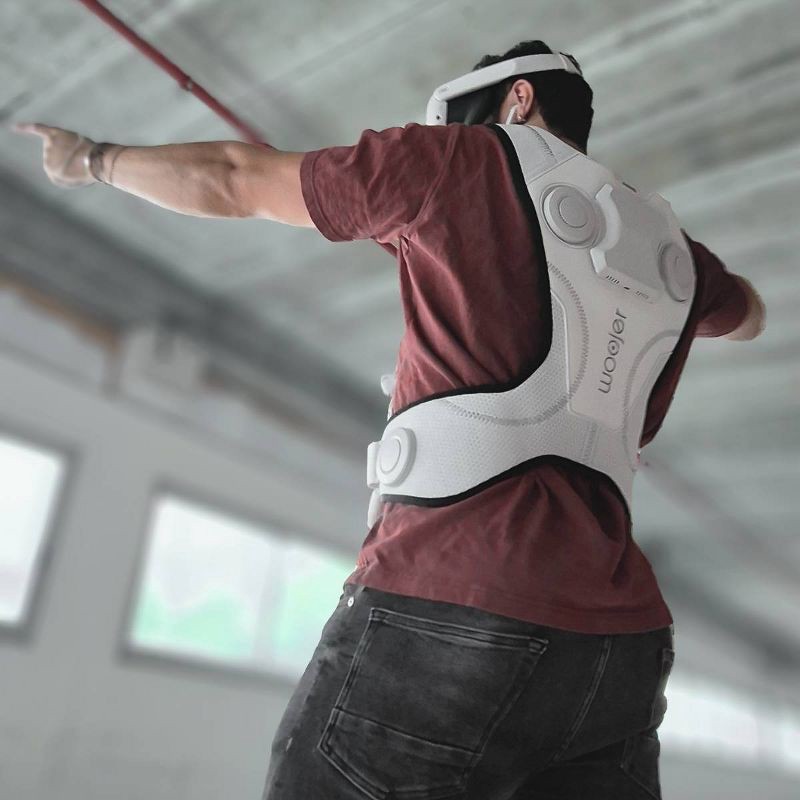 slide 8 of 10, Woojer Made for Meta High-Fidelity Haptic Vest 3: Gaming VR Sensor for PS5 & Xbox, 1 ct