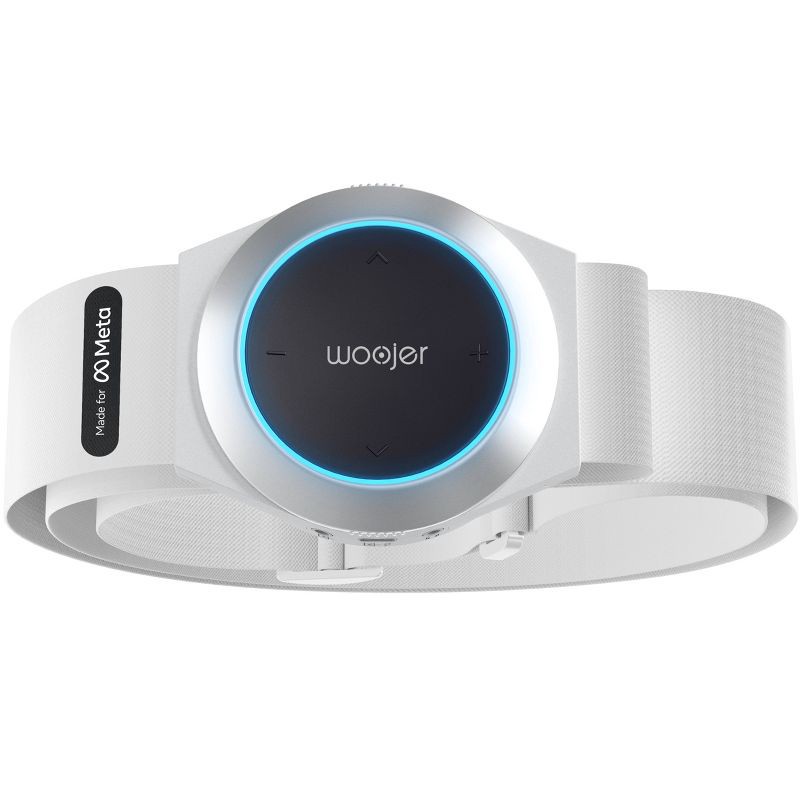 slide 4 of 9, Woojer Made for Meta High-Fidelity Haptic Body Strap 3: USB-C & 3.5mm Connectivity, 1 ct