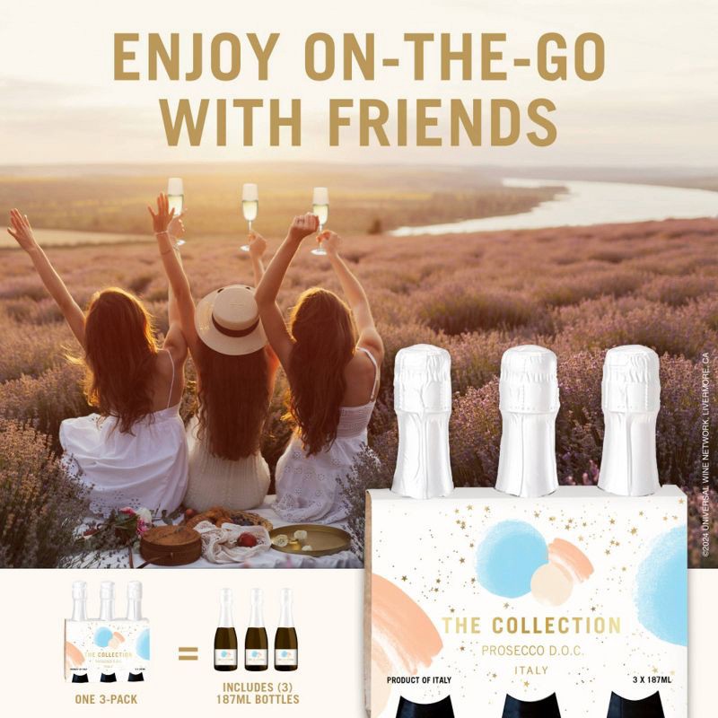 slide 3 of 4, The Collection Prosecco Wine - 3pk/187ml Bottles, 3 ct; 187 ml