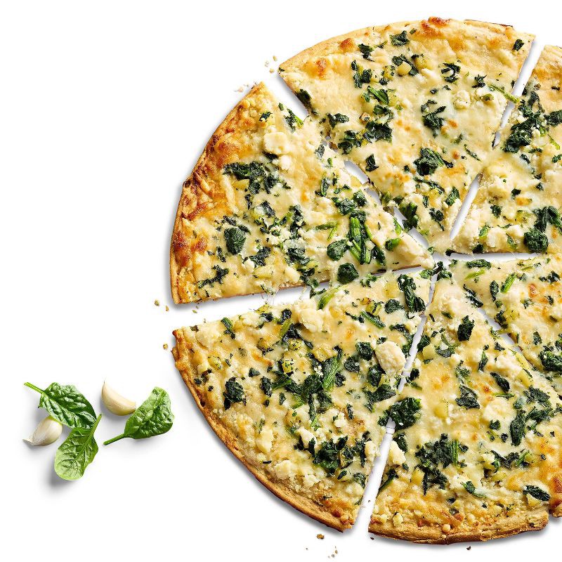 slide 3 of 4, Thin Crust Spinach & Garlic Frozen Pizza - 13.7oz - Good & Gather™, 13.7 oz