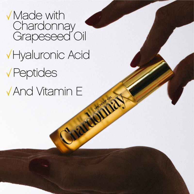 slide 3 of 8, Vacation Chardonnay Lip Oil - SPF 30, 1 ct