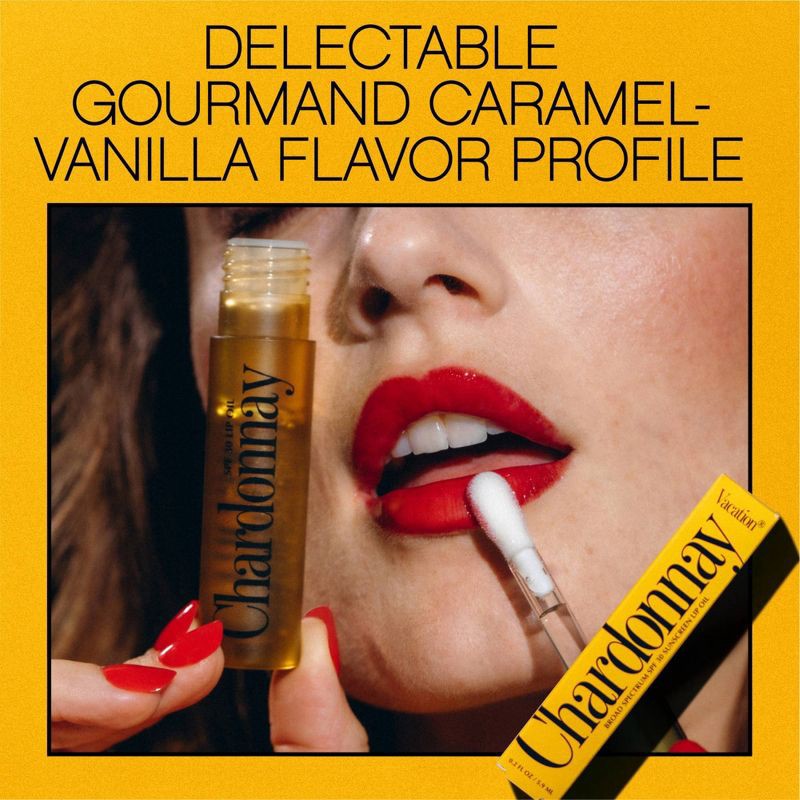 slide 5 of 8, Vacation Chardonnay Lip Oil - SPF 30, 1 ct