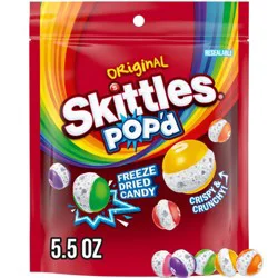 SKITTLES POP'd Originals Freeze Dried Candy Resealable Candy Bag - 5.5oz