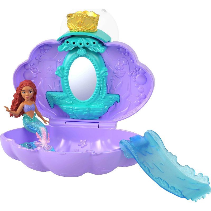 slide 4 of 6, Disney Princess Mermaid Bath Reveal Small Dolls, Surprise Shell Playsets with Slide Accessories, 1 ct
