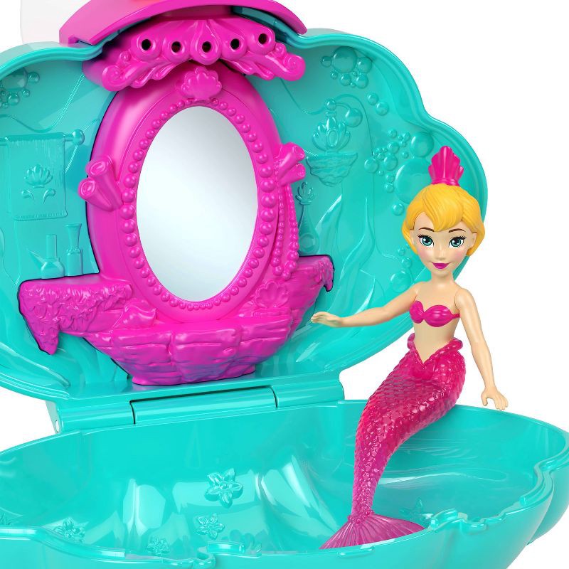 slide 5 of 6, Disney Princess Mermaid Bath Reveal Small Dolls, Surprise Shell Playsets with Slide Accessories, 1 ct