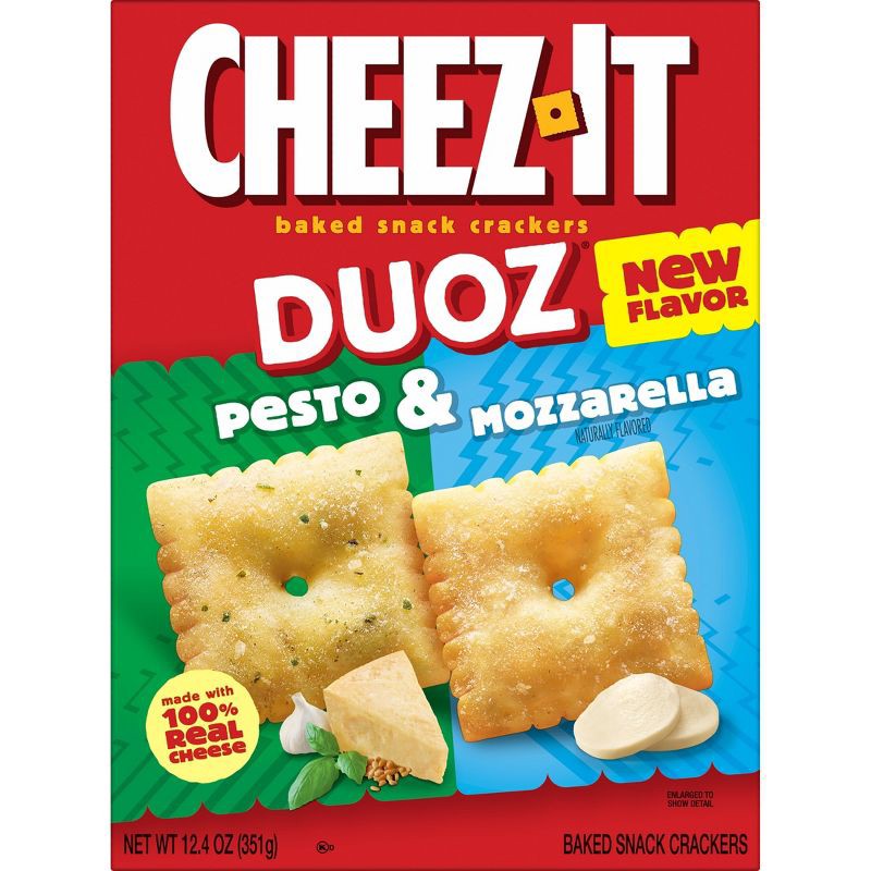 slide 3 of 9, Cheez-It Crackers Duoz Pesto & Mozzarella - 12.4oz, 12.4 oz