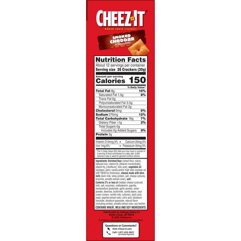 slide 5 of 10, Cheez-It Crackers Smoked Cheddar - 12.4oz, 12.4 oz