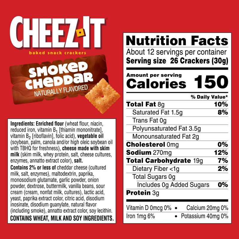 slide 2 of 10, Cheez-It Crackers Smoked Cheddar - 12.4oz, 12.4 oz