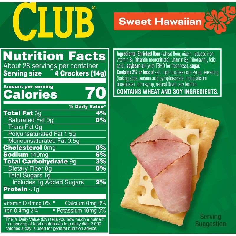 slide 8 of 11, Club Crackers Sweet Hawaiian - 13.7oz, 13.7 oz