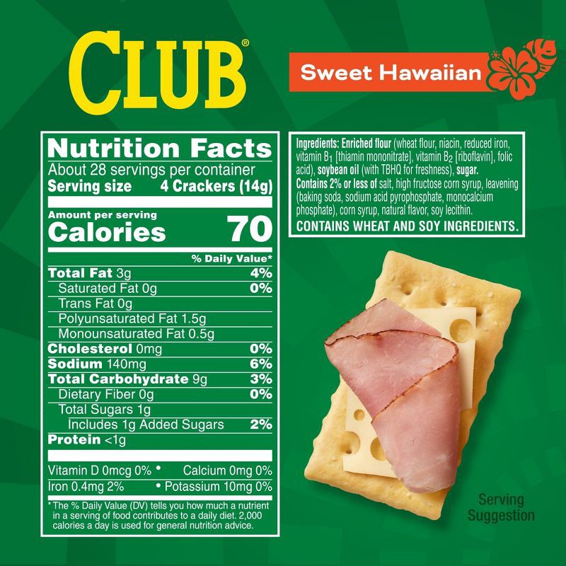 slide 9 of 12, Club Crackers Sweet Hawaiian - 13.7oz, 13.7 oz