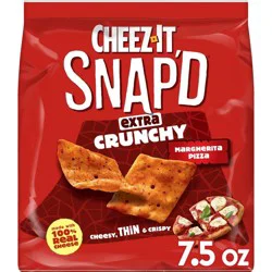 Cheez-It Snap'd Crackers Extra Crunchy Thin Crust Margherita Pizza - 7.5oz
