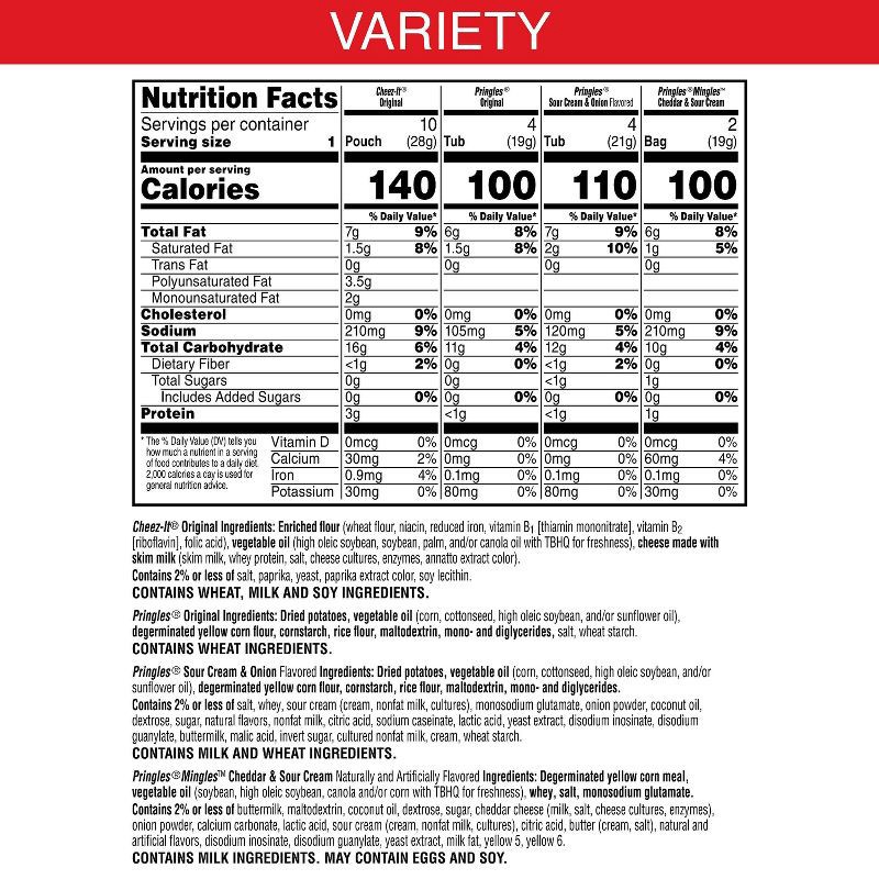 slide 3 of 5, Cheez-It Snacks Crackers Variety Pack - 17.04oz/20ct, 17.04 oz, 20 ct