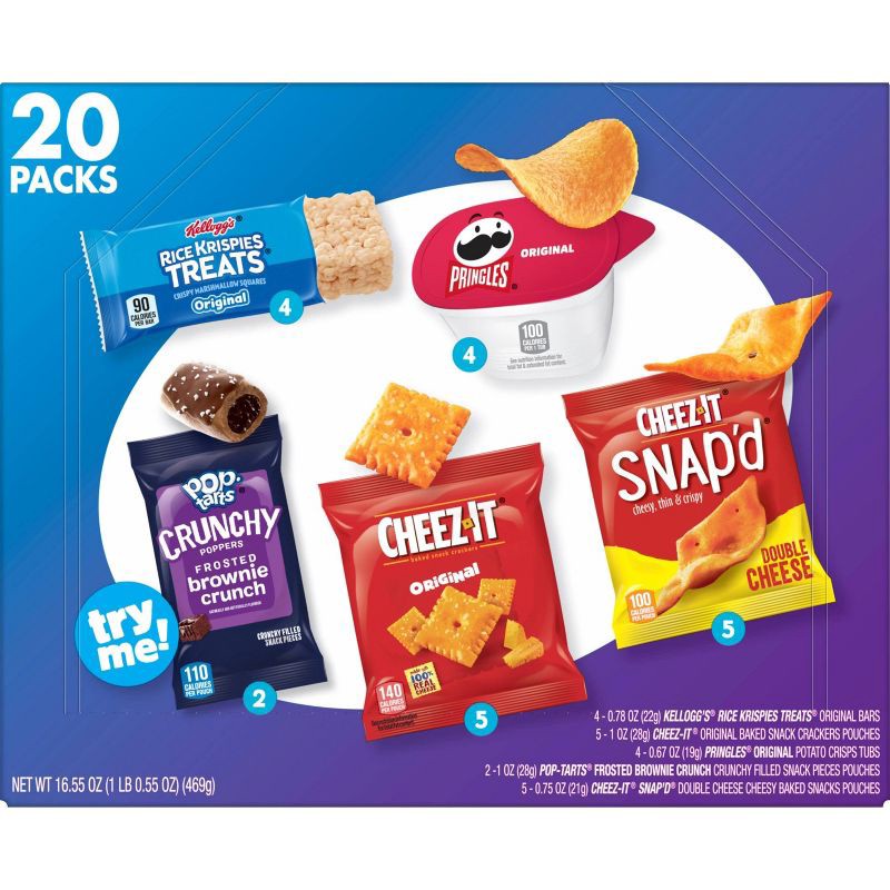 slide 6 of 7, Cheez-It Crackers Snacks Sweet and Salty Variety Pack - 16.55oz/20ct, 16.55 oz, 20 ct