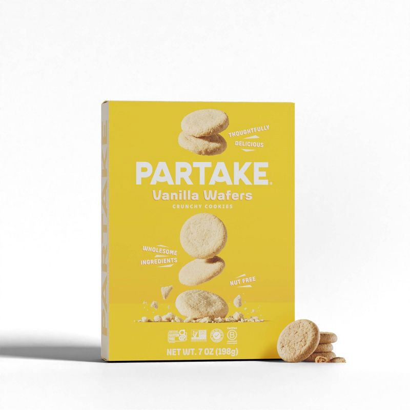 slide 1 of 10, Partake Gluten Free Vegan Vanilla Wafers - 7oz, 7 oz
