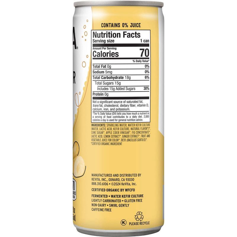 slide 2 of 2, KeVita Lemon Ginger Probiotic Refresher Sparkling Drink - 12 fl oz, 12 fl oz