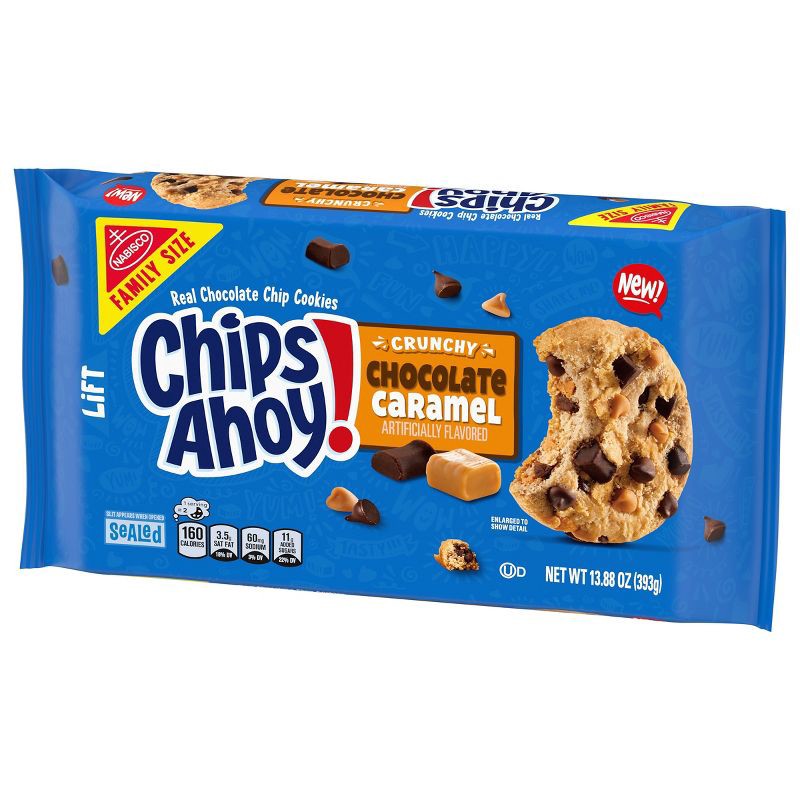 slide 7 of 12, Chips Ahoy! Chunky Chocolate Cookie Caramel Family Size - 13.88oz, 13.88 oz