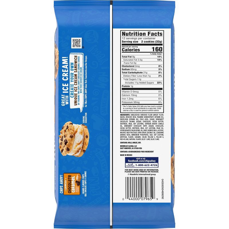 slide 8 of 12, Chips Ahoy! Chunky Chocolate Cookie Caramel Family Size - 13.88oz, 13.88 oz