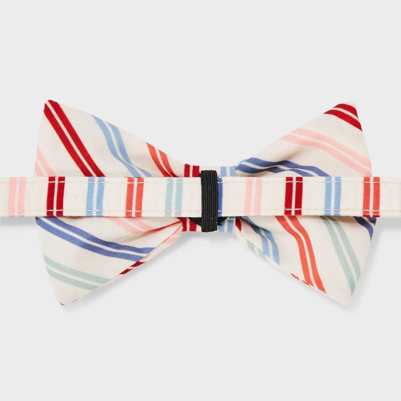 slide 3 of 3, Multistripe Dog and Cat Bowtie - Boots & Barkley™ One Size Fits Most, 1 ct