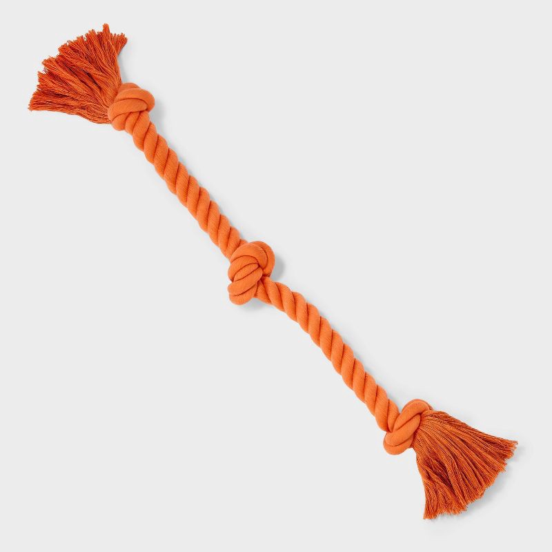slide 1 of 4, 24" Rope Dog Toy - Boots & Barkley™ Orange, 1 ct