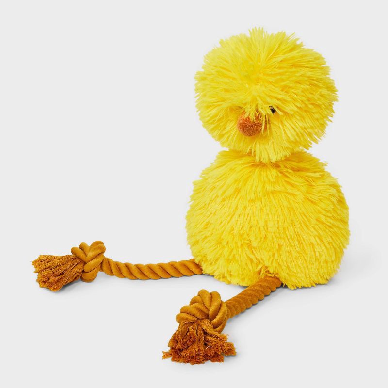 slide 3 of 4, 3.51" Emu Dog Rope Plush Toy - Boots & Barkley™ Yellow, 1 ct