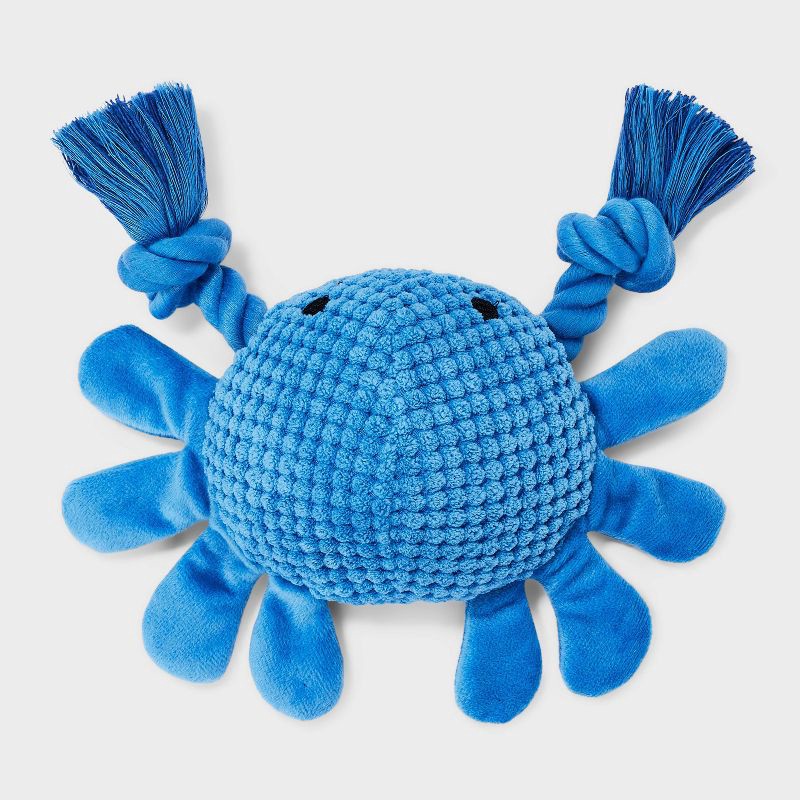 slide 3 of 4, 8.5" Blue Crab Dog Rope Plush Toy - Boots & Barkley™, 1 ct