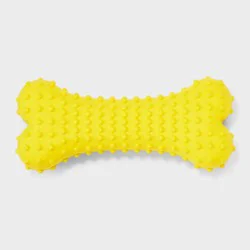 Rubber Bone Dog Toy - Boots & Barkley™ Yellow