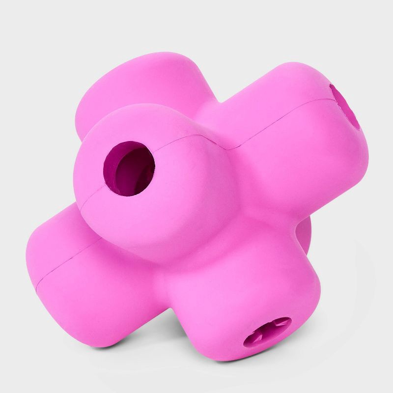 slide 3 of 4, Tough Rubber Jack Interactive Treat Dispenser Dog Toy - Boots & Barkley™ Purple, 1 ct