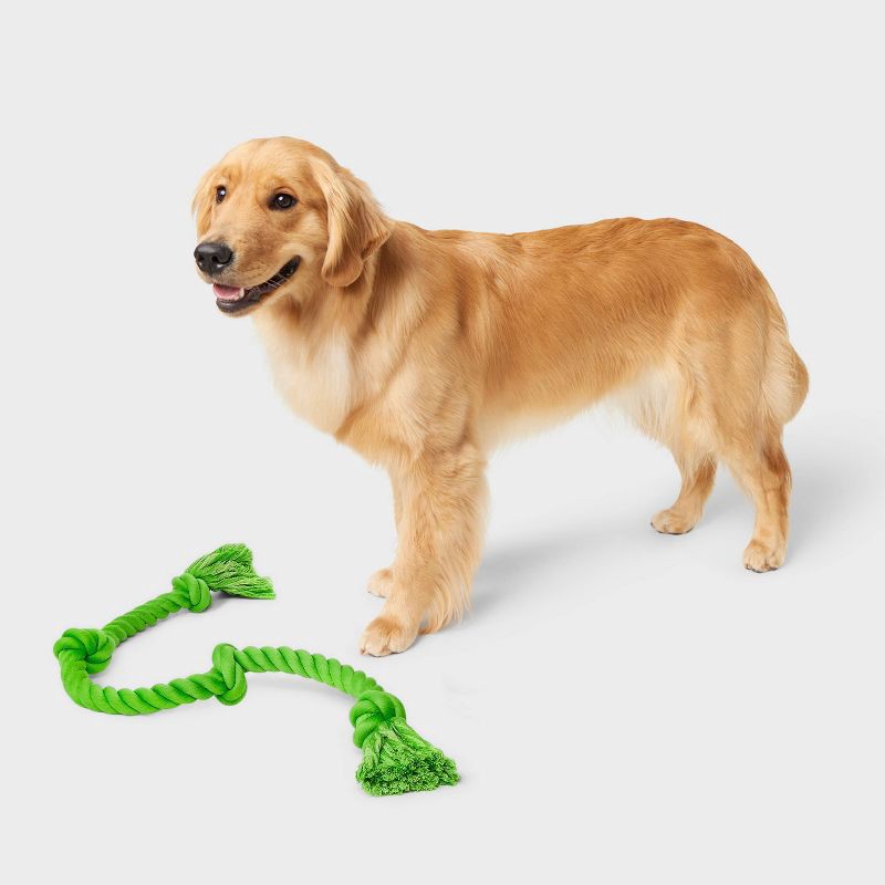 slide 2 of 4, 36" Rope Dog Toy - Boots & Barkley™ Green, 1 ct