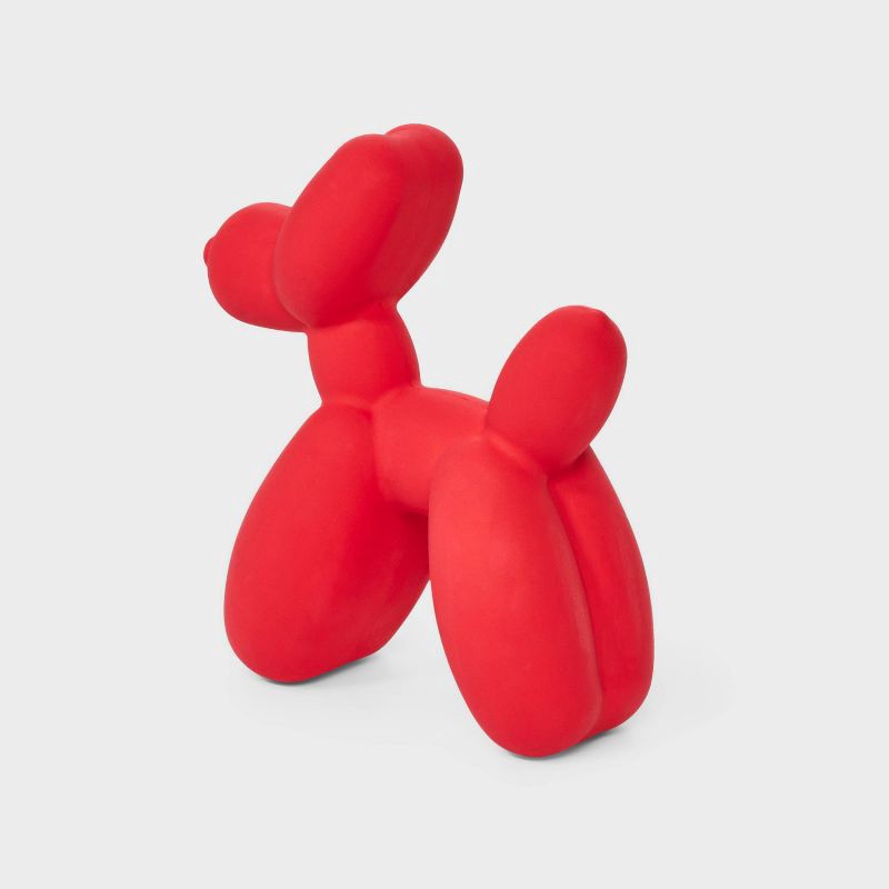 slide 3 of 4, Tough Rubber Balloon Plush Dog Toy - Boots & Barkley™ Red, 1 ct