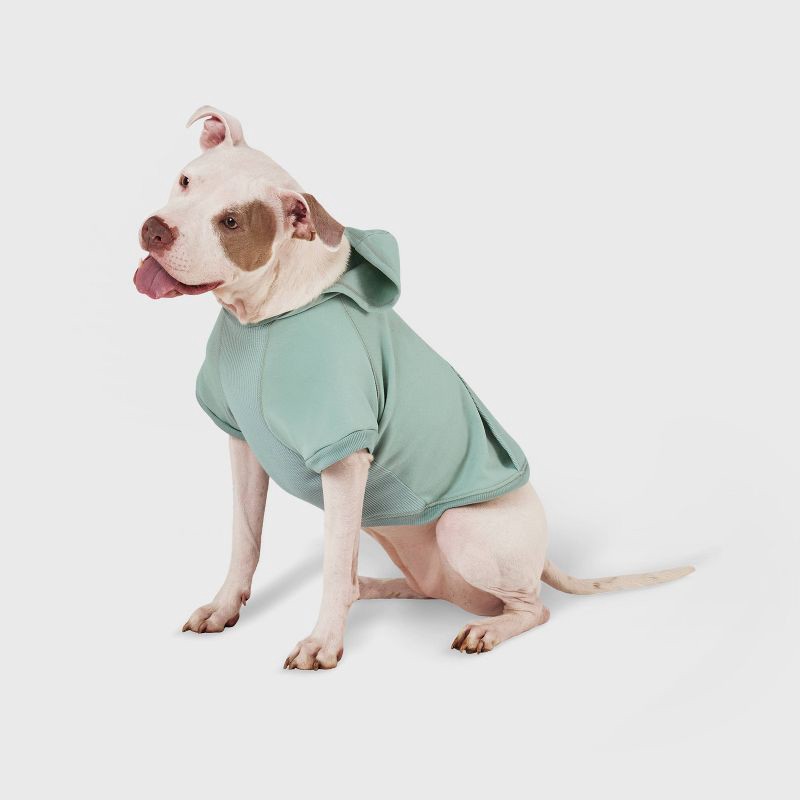 slide 1 of 4, Green Thermal Dog Hoodie - Boots & Barkley™ M, 1 ct