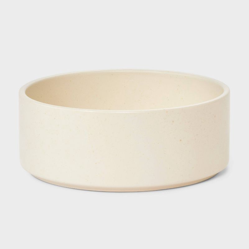 slide 1 of 3, 48 fl oz Ceramic Dog Bowl - Boots & Barkley™ Cream, 48 fl oz