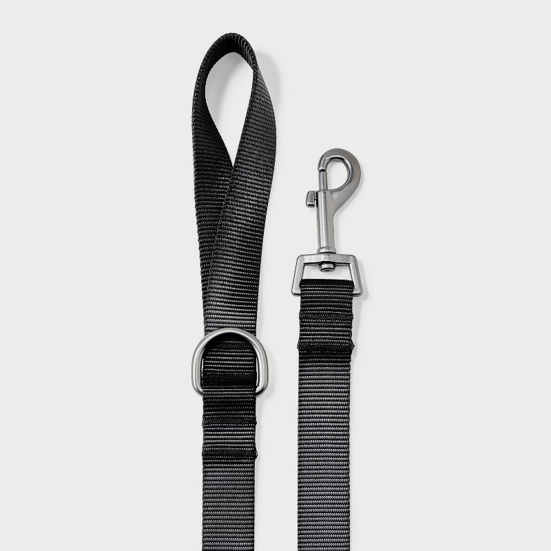 slide 3 of 3, Basic Nylon Leash - 5' - Black - Boots & Barkley™, 1 ct